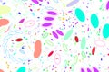 Background abstract motion, particle or random pattern for design. Shape, geometric, template, style & overlap. Royalty Free Stock Photo