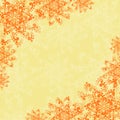 Background with Abstract Orange Flowers