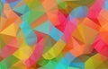 Background with abstract pattern made of colorful geometric shapes