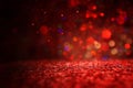 Background of abstract red, gold and black glitter lights. defocused Royalty Free Stock Photo