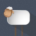 Background of an abstract sheep. Paper card