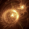 Abstract Solar Swirl Patterns of Energy and Fusion in Gold and Orange