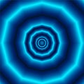 Illustration of 3D blue glowing spiral wheel