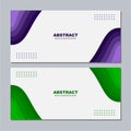 Set White background abstract texture illustration violet and green for banner, social media template, poster and flyer template Royalty Free Stock Photo