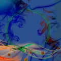 Background abstrak, wallpaper, template banner, looks like painting, blue, orange, green and red