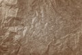 Background with aged crumpled brown paper texture