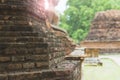 Background of ancient brick wall With Buddha Royalty Free Stock Photo