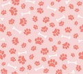 Background animal footprints vector illustration. Dog. Cat. Pet Royalty Free Stock Photo