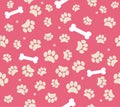 Background animal footprints vector illustration. Dog. Cat. Pet