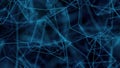 Background Animated Lattice Network of Interconnected Blue Lines in a Web like Pattern.