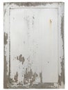 Background of antique wooden window with peeled off paining of white color. Decorative concept