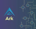 Background of ark cryptocurrency circuit theme