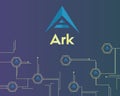 Background of ark cryptocurrency circuit theme