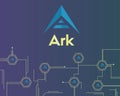 Background of ark cryptocurrency circuit theme