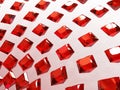Background array of square garnets