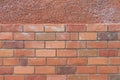 Background of Artificial Polyurethane Brick wall and Foam Cement wall in separate layer Royalty Free Stock Photo