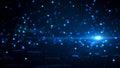 Artistic Blue Light Circle Blurred Bokeh And Glitter Particles Falling And Bouncing On The Watery Surface Royalty Free Stock Photo