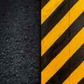 Background of asphalt under construction sign