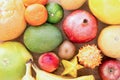 Background of assorted citrus fruit Royalty Free Stock Photo