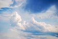 Background Atmosphere Cumulus Clouds Vivid Blue Sky Royalty Free Stock Photo