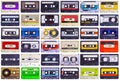 background with audio cassettes of various kinds