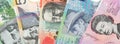 Australian currency background