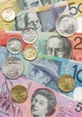 Australian currency background Royalty Free Stock Photo