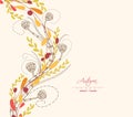 Background of autumn leaves greeting cards