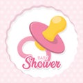 Background baby mouth shower vector illustration