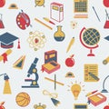 Background Back to schoo, vector, flat icons Royalty Free Stock Photo