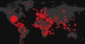 Covid-19 global pandemic situation map show spreading of outbreak