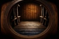 background of a barrel shaped, unoccupied, open area Royalty Free Stock Photo
