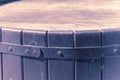 Background of barrel wood, wooden texture Royalty Free Stock Photo