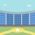 Background of baseball stadium. Royalty Free Stock Photo