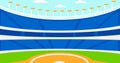 Background of baseball stadium. Royalty Free Stock Photo