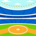 Background of baseball stadium. Royalty Free Stock Photo