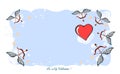 Background Be My Valentine, Valentine card. A Valentines Day illustration - I Love YOU, an original hand-drawing illustration. Royalty Free Stock Photo