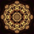 Background of a beautiful golden embossed mandala