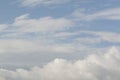 Background: Beautiful Sky with White Cloud in a Summer Day