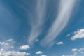 Background with a beautiful sky. White clouds on a blue sky Royalty Free Stock Photo