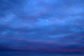 Beautiful colors of the cloudy sky at sunset. Royalty Free Stock Photo