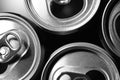 Background beer cans in black and white Royalty Free Stock Photo