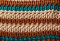 background of beige and brown knitting texture made of wool Royalty Free Stock Photo