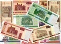 Background of Belarusian ruble banknotes Royalty Free Stock Photo