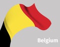 Background with Belgium wavy flag