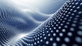 Background big data visualization futuristic technology. Abstract blue background. Beautiful motion waving dots texture Royalty Free Stock Photo