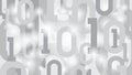 Background with binary code, digital code in abstract futuristic matrix cyberspace cloud of big data neural network Royalty Free Stock Photo