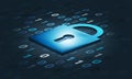 Global security system, cyber security, data protection. Royalty Free Stock Photo