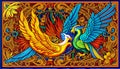 Background bird mythology culture spiritual ceremony energy color light