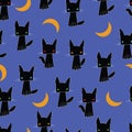Background black cat